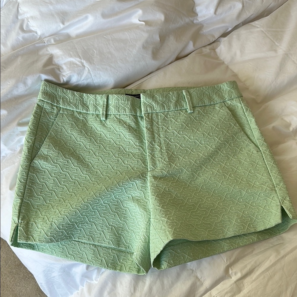 Banana Republic High Waist Green Shorts with Textured Fabric - size 4